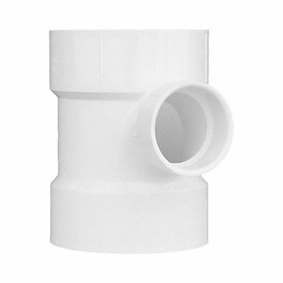 GRAINGER 1WJR1 Sanitary Reducing Tee PVC 4 x 4 x 2 in