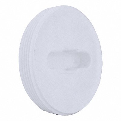 GRAINGER 1WKT1 Flush Cleanout Plug 4 in MNPT White