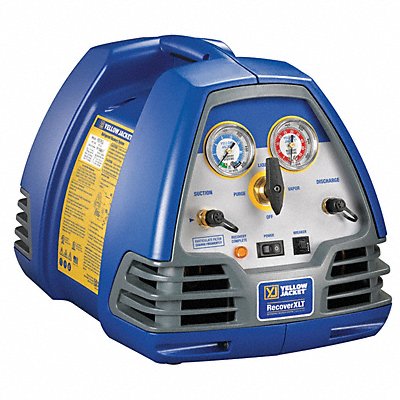 YELLOW JACKET 95760 Refrigerant Recovery Machine 1/2 HP 115V