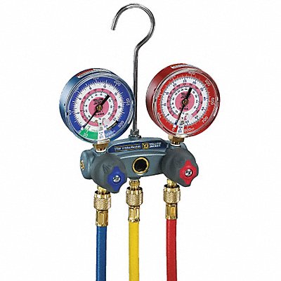 YELLOW JACKET 49847 Mechanical Manifold Gauge Set 2-Valve