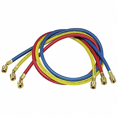 YELLOW JACKET 21985 Manifold Hose Set 60 In Red Yellow Blue
