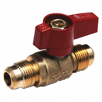 GRAINGER GGBVF50 Manual 2-Way Ball Valve Flare Brass