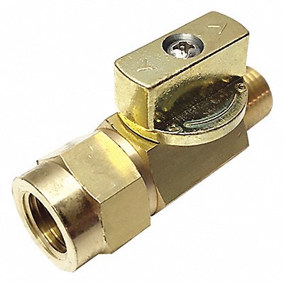 GRAINGER GBVRM18MF Manual 2-Way Ball Valve NPT Brass