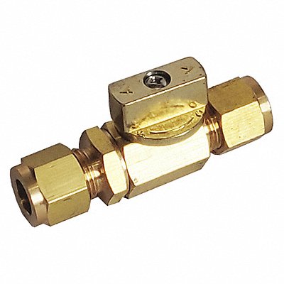 GRAINGER GBVRM38Y Manual 2-Way Ball Valve Comp Brass