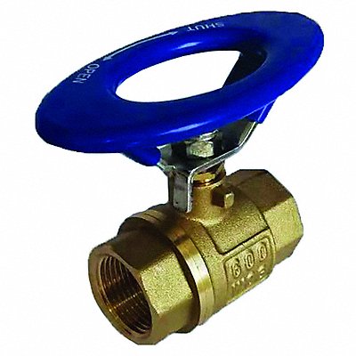 GRAINGER GBVO75 Manual 2-Way Ball Valve NPT Brass