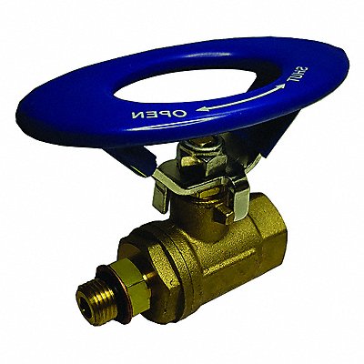 GRAINGER GBVOM50 Manual 2-Way Ball Valve NPT Brass