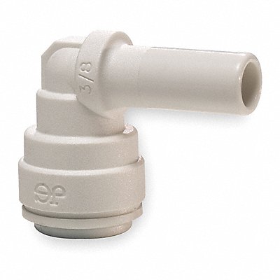 JOHN GUEST PP221616WPK10 90 Elbow Tube OD 1/2 in Poly PK10