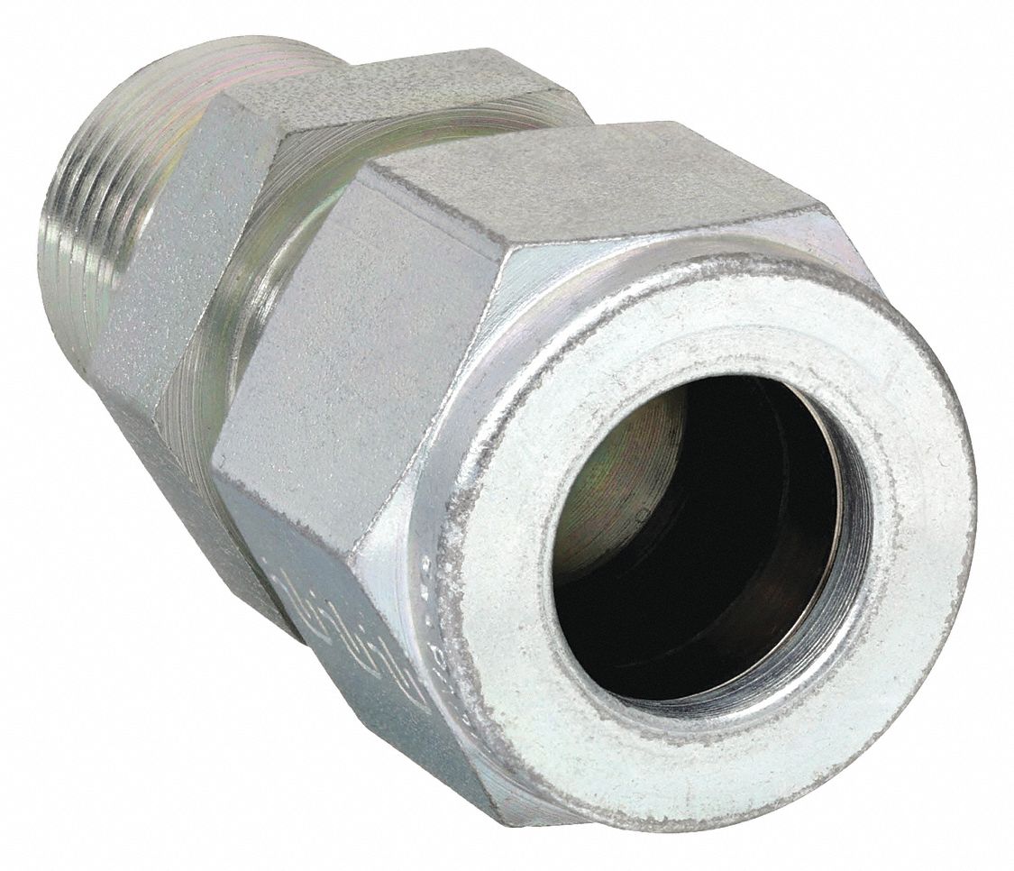 PARKER 6MSC4NS Connector Carbon Stl A-LOKxM 3/8Inx1/4In