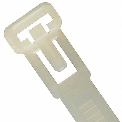POWER FIRST 36J203 Cable Tie Releasable 11.9 Natural PK500