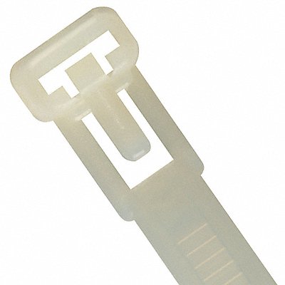 POWER FIRST 36J198 Cable Tie Releasable 8 in Natural PK500