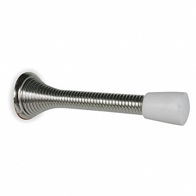 GRAINGER 1XNL8 Door Stop Spring Chrome L 3 1/8 In