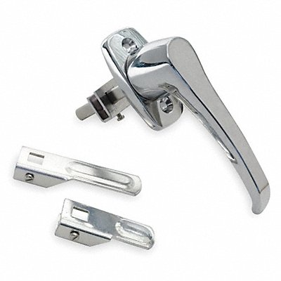 GRAINGER 1XNZ6 Cam Latch Nonlocking Chrome L Handle