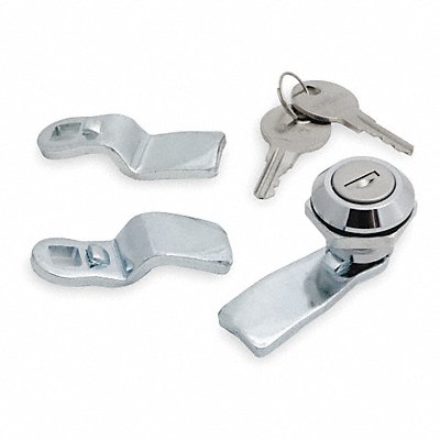 GRAINGER 1XPE9 Cam Latch Keyed Chrome Key Slot