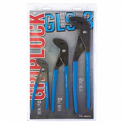 CHANNELLOCK GLS3 Tongue and Groove Plier Set Dipped 3Pcs.