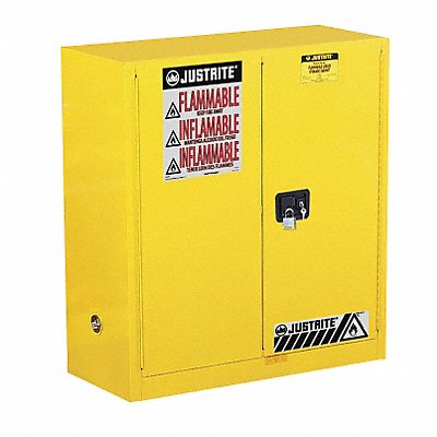 JUSTRITE 893000 E4575 Flammable Safety Cabinet 30 gal Yellow