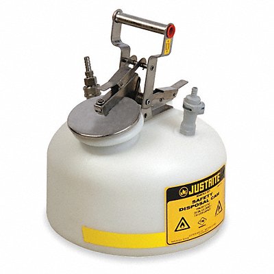 JUSTRITE BY12752 HPLC Waste Can 2 gal PTFE and EDPM