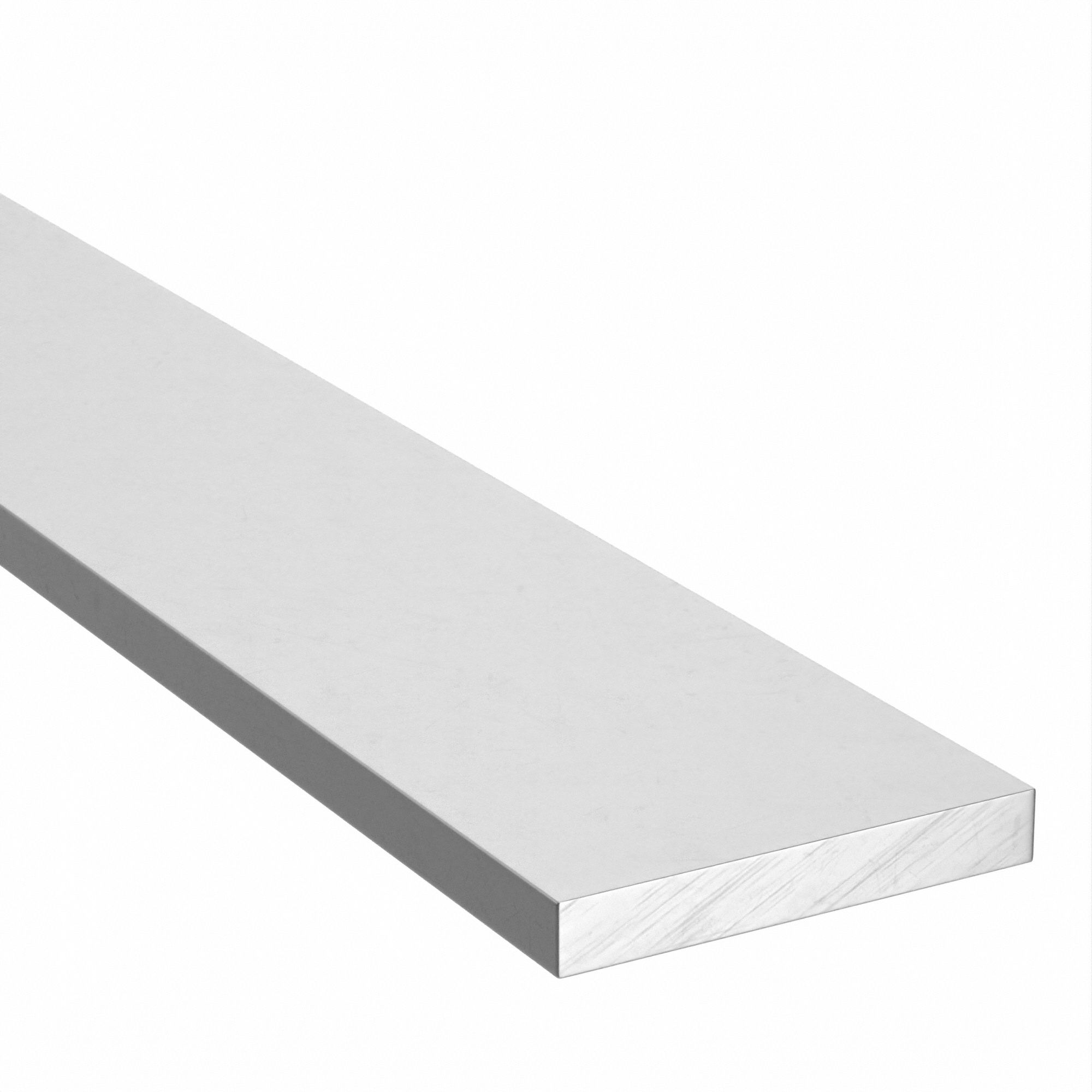 GRAINGER 61F5X412 Flat Bar Stock Aluminum 4 in Over. W