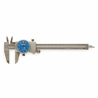 MITUTOYO 50574251J Dial Caliper 6 In 0.100/Rev Blue Face