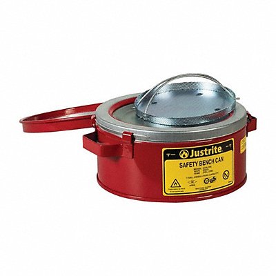 JUSTRITE 10370 Bench Can 1 galGalvanised Steel Red