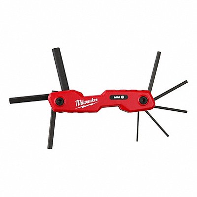 MILWAUKEE 48222182 8-Key Folding Hex Key Set - Metric