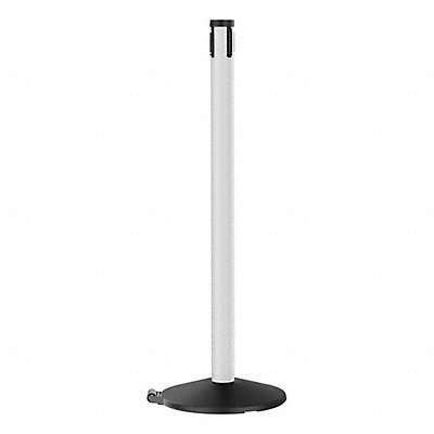 RETRACTA-BELT 305PWHRCV Belt Barrier Rcvr. Post White Cast Iron