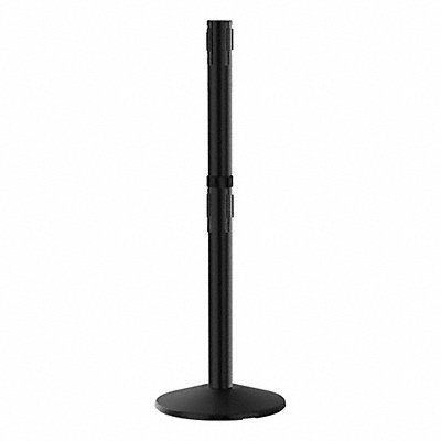 RETRACTA-BELT 331DPSBRCV Belt Barrier Rcvr. Post Black Cast Iron