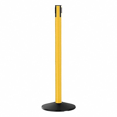 RETRACTA-BELT 331PYWRCV Belt Barrier Rcvr. Post Yellow Cast Iron