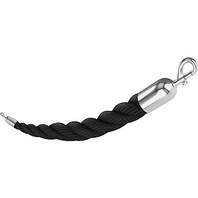 VISIONTRON 843BK72SESC Barrier Rope Polypropylene Black 6 ft.