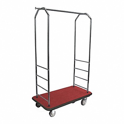 CSL 2000BK050RED Bellman Cart Chrome Red Carpet