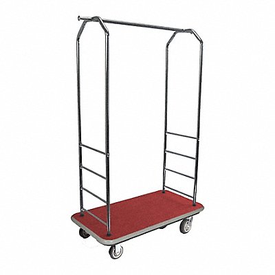 CSL 2000GY050RED Bellman Cart Chrome Red Carpet