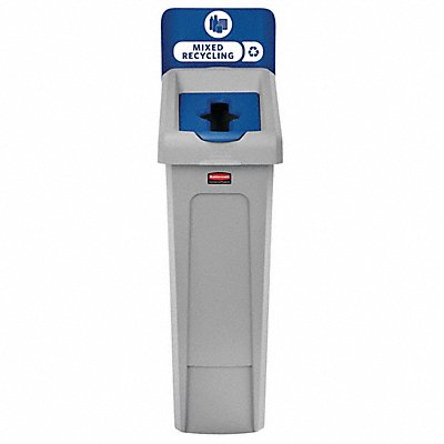 RUBBERMAID COMMERCIAL PRODUCTS 2185055 Recycling Station 23 gal 12 W Blue