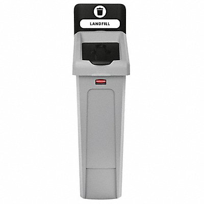 RUBBERMAID COMMERCIAL PRODUCTS 2185053 Recycling Station 23 gal 12 W Black