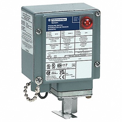 TELEMECANIQUE SENSORS 9012GAW5G18 PressureSwtch 3-150psi Diaphragm 1NO/1NC