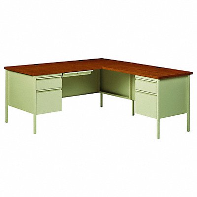 HIRSH 20449 L-Shape Desk 66 W 29-1/2 H 72 D