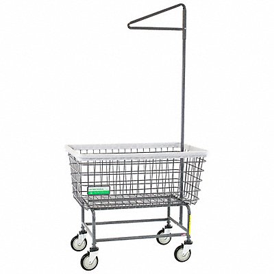 R B WIRE PRODUCTS INC. 201H91ANTI Wire Laundry Cart 600 lb Ld Cap. Grey