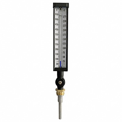 GRAINGER 4LZP4 Industrial Thermometer 50 to 550 F