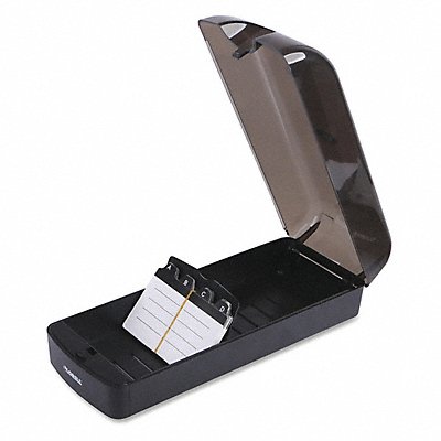 LORELL LLR01029 Desktop Card File 650 Card Black Clear