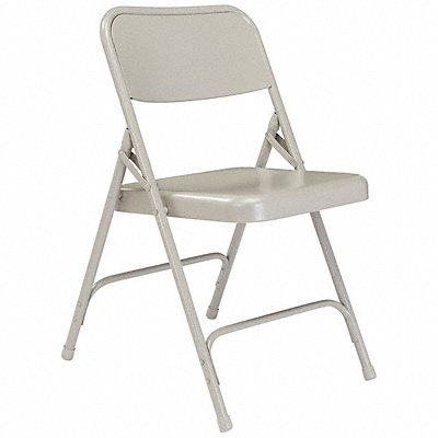 NATIONAL PUBLIC SEATING 202 Folding Chair Grey 18-1/4 in PK4
