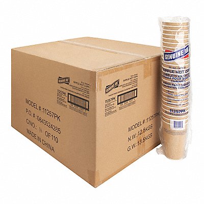 GENUINE JOE GJO11257PK Ripple Hot Cups16OzBrown PK25