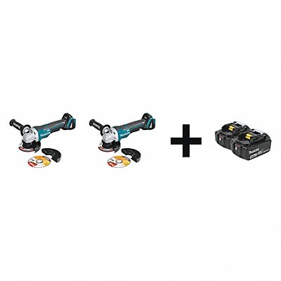 MAKITA XAG11ZXAG11ZBL1840B2 Cordless Angle Grinder Kit 18.0V