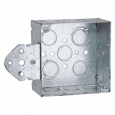 RACO 251 Box 4 Sq 2-1/8 Deep B-Brkt 1/2-3/4Tko
