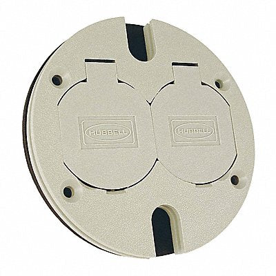 RACO 6245 Cover Nm Round Duplex Flip Lids Ivory