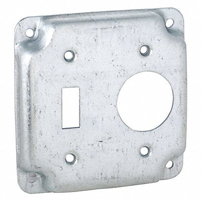 RACO 805C Sq Exp Cover 1 Toggle/1 Recptcl 4
