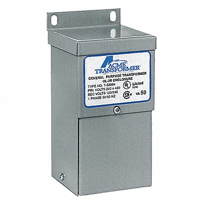 ACME ELECTRIC T153005 Transformer 100VA 240VAC 480VAC