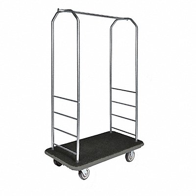 CSL 2099GY050BLK Bellman Cart Stnlss Steel Black Carpet