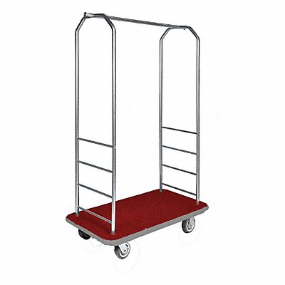 CSL 2099GY050RED Bellman Cart Stnlss Steel Red Carpet
