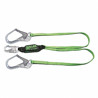 HONEYWELL MILLER 8798TRZ76FTGN Shock-Absorbing Lanyard Green