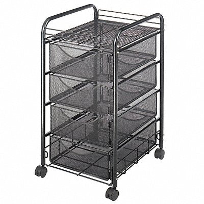SAFCO 5214BL File Cart w/4 Drawers Black