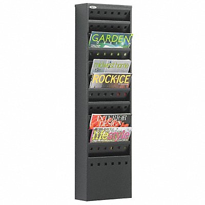 SAFCO 4321BL Magazine Rack 11-Pocket Black
