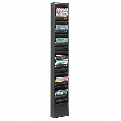 SAFCO 4322BL Magazine Rack 23-Pocket Black